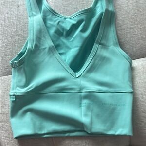 Lululemon Mint v neck crop top